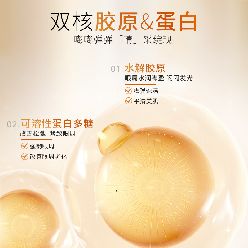 TJE英国TJE胶原蛋白多肽紧致眼膜(40对/盒)提拉紧致淡化细纹补水保湿