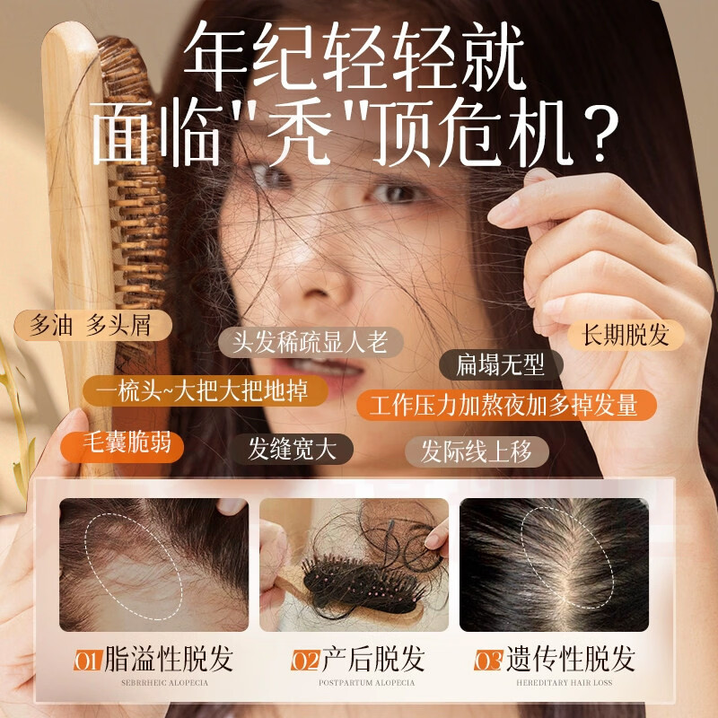 媚癸纪羽颜精华液防脱育发快速增长增发密发剂强韧发根乌发改善干枯 1瓶周期装【防脱养发】 官方自售