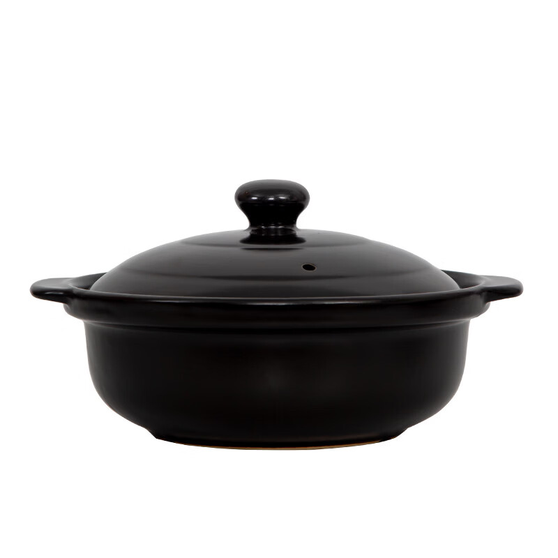 咏幻华美冠耐高温砂锅 商用陶瓷煲仔饭锅 中式风格陶土米线锅 华美冠平锅10000毫升[无盖子]直径 0ml