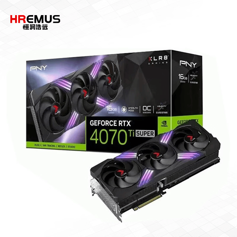 HREMUSRTX4070Ti SUPER 16G  RTX 4090 24G 电竞游戏设计显卡 RTX4070Ti SUPER 16G