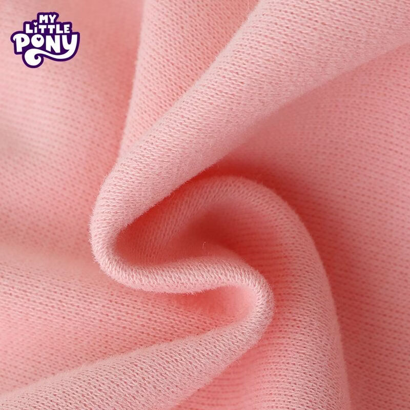 小马宝莉（MY LITTLE PONY）女童学院风百褶裙子套装2026新款春秋季女孩洋气卫衣衣服两件套 米杏色 110 110码 建议100-110cm