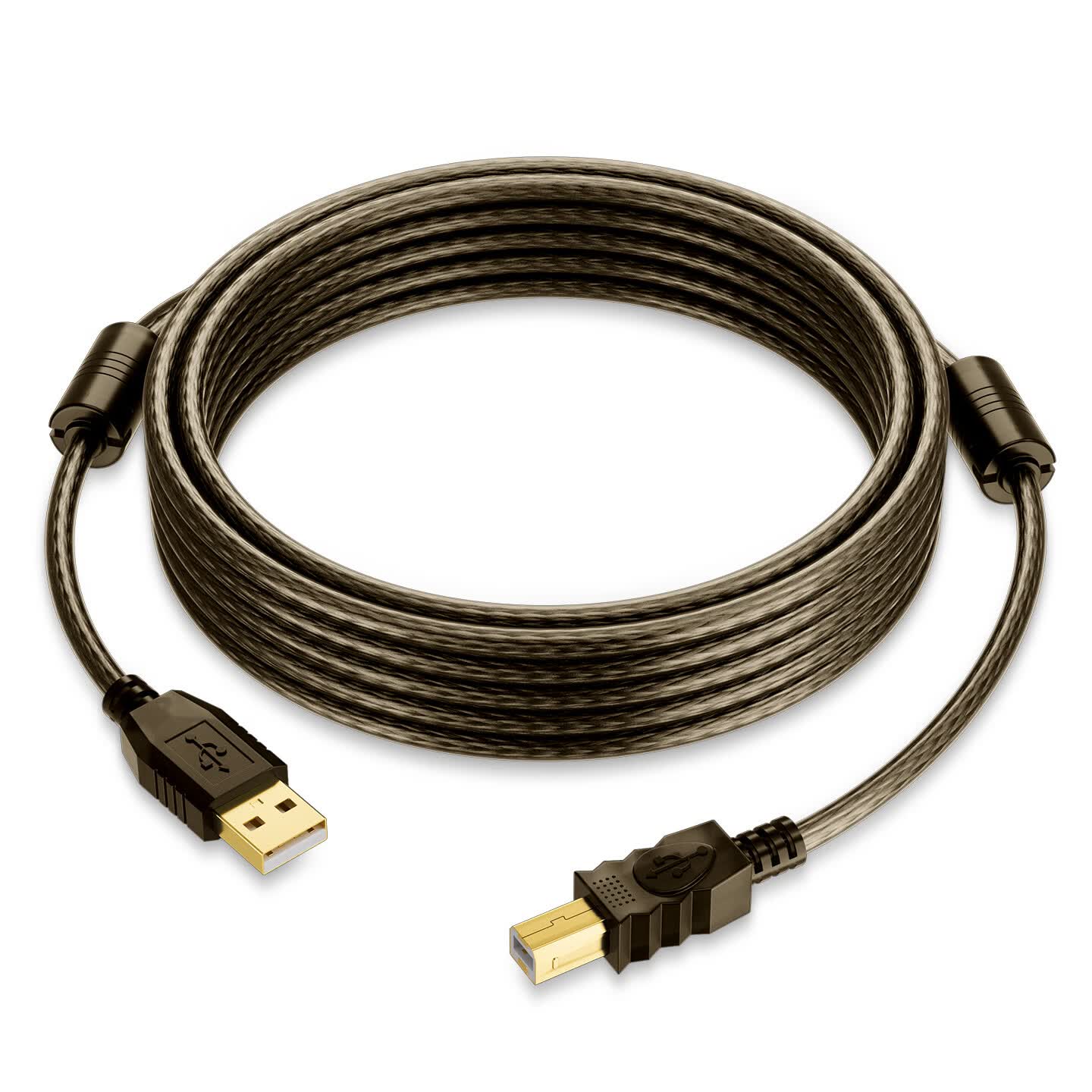 科联森KORLOWSUM泰克示波器device线MDO3014 MDO3024双磁环抗干扰USB数据线TBS2102B/2202 TBS2072B连接电脑传输线 镀金USB方口数据线-双磁环 5米