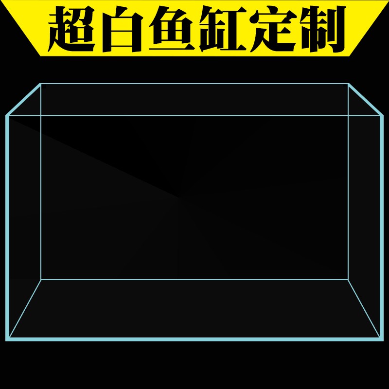 聚创麒 超白玻璃鱼缸定制大型 水族箱龙鱼缸裸缸水草缸桌面客厅生态鱼缸小中大型金晶超白鱼缸 长宽高:120*60*60cm(玻璃厚:12mm)