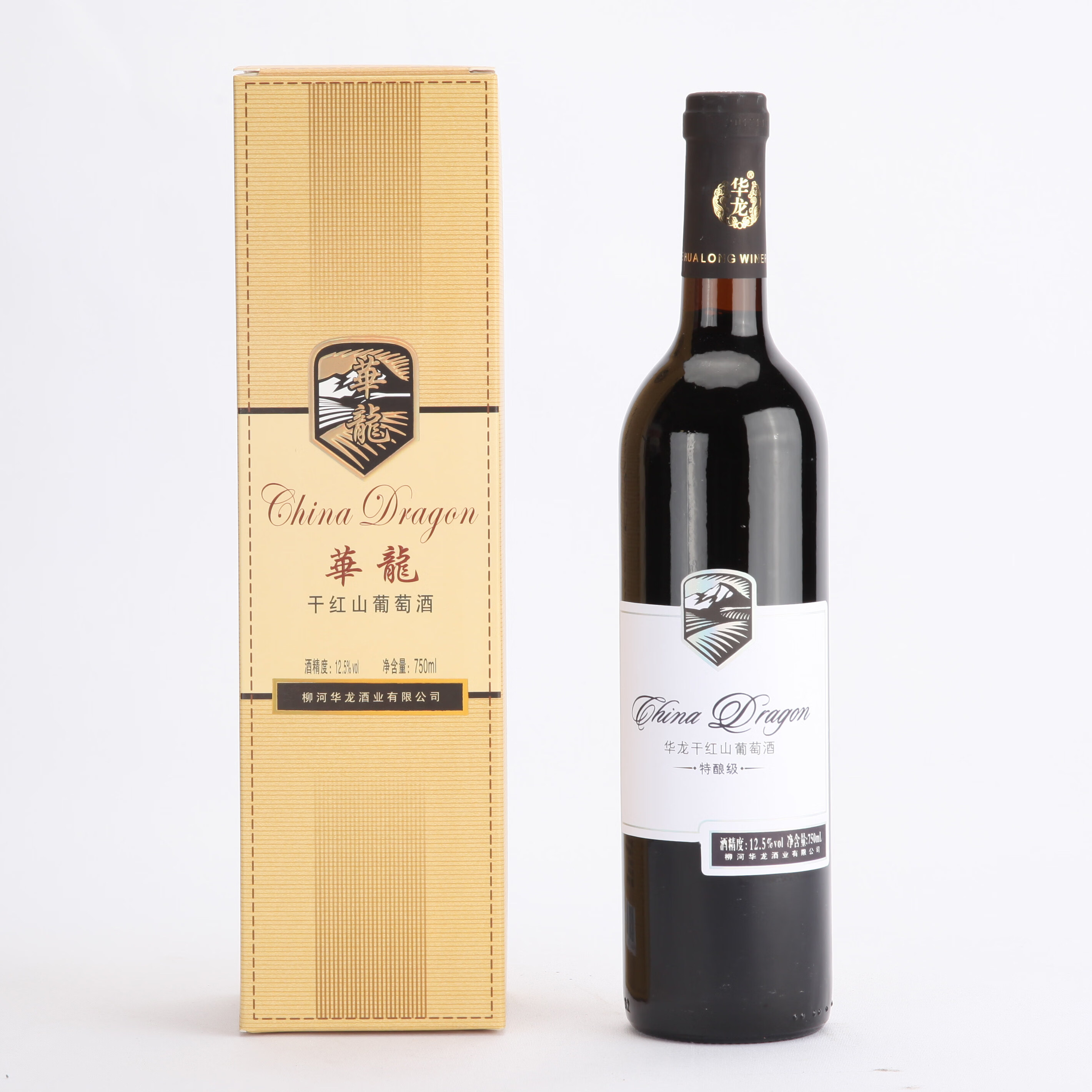 华龙干红山葡萄酒特酿级750ml通化产区干红酒12.5%vol产地发货干红 特酿干红750ml*6瓶(整箱)