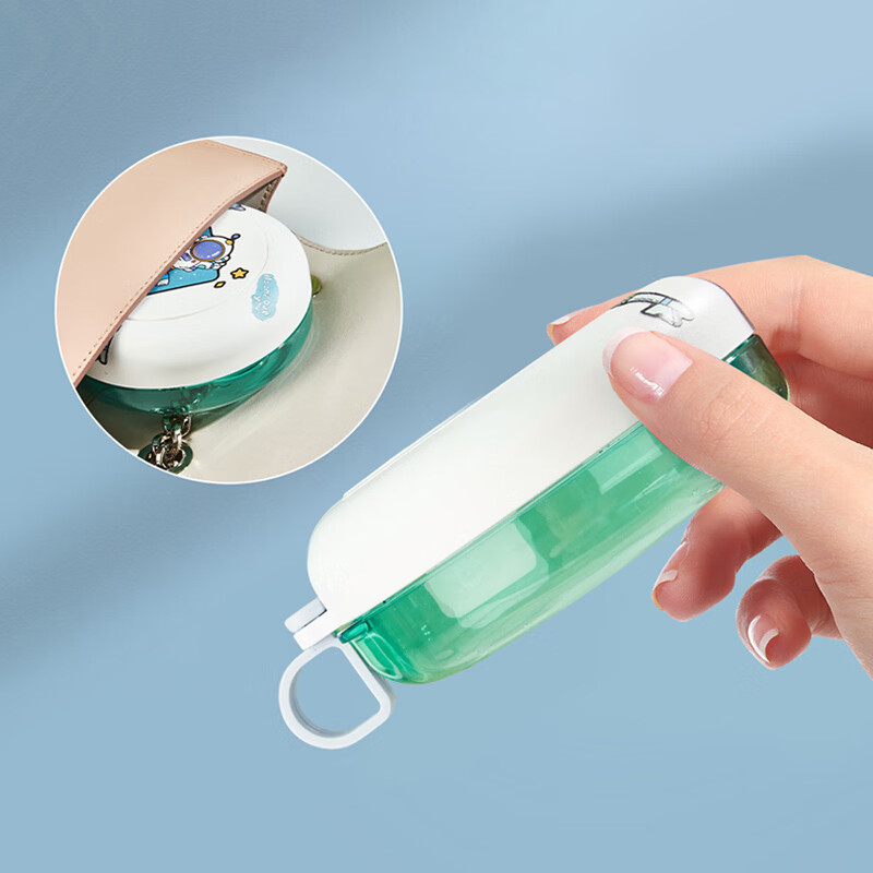 OOKME带挂绳正畸牙套收纳盒学生儿童隐形保持器矫正器咬合板颌垫存放盒 帯镜密封两用盒（无挂绳）+小刷