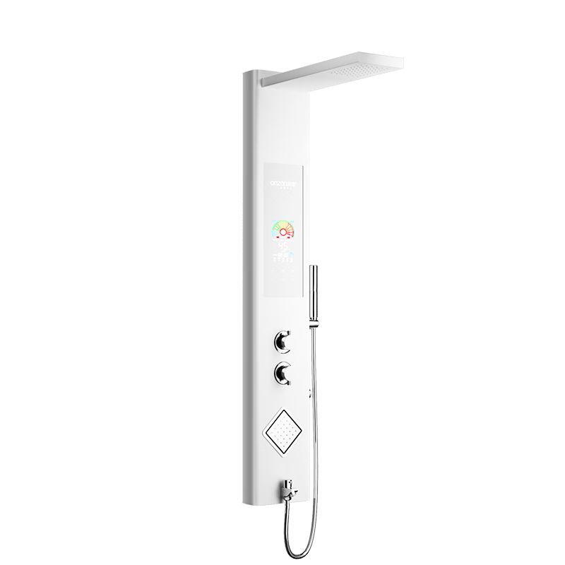 汉逊 集成热水器花洒一体机淋浴屏即热式沐浴洗澡机 8500W 【白色】五种出水+四重过滤