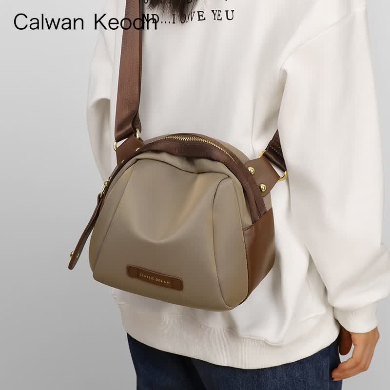 CALWAN KEODH轻奢包包女包帆布单肩2026新款斜挎腰包生日礼物高级感送女友老婆 卡其Khaki-百搭通勤时尚小众品牌