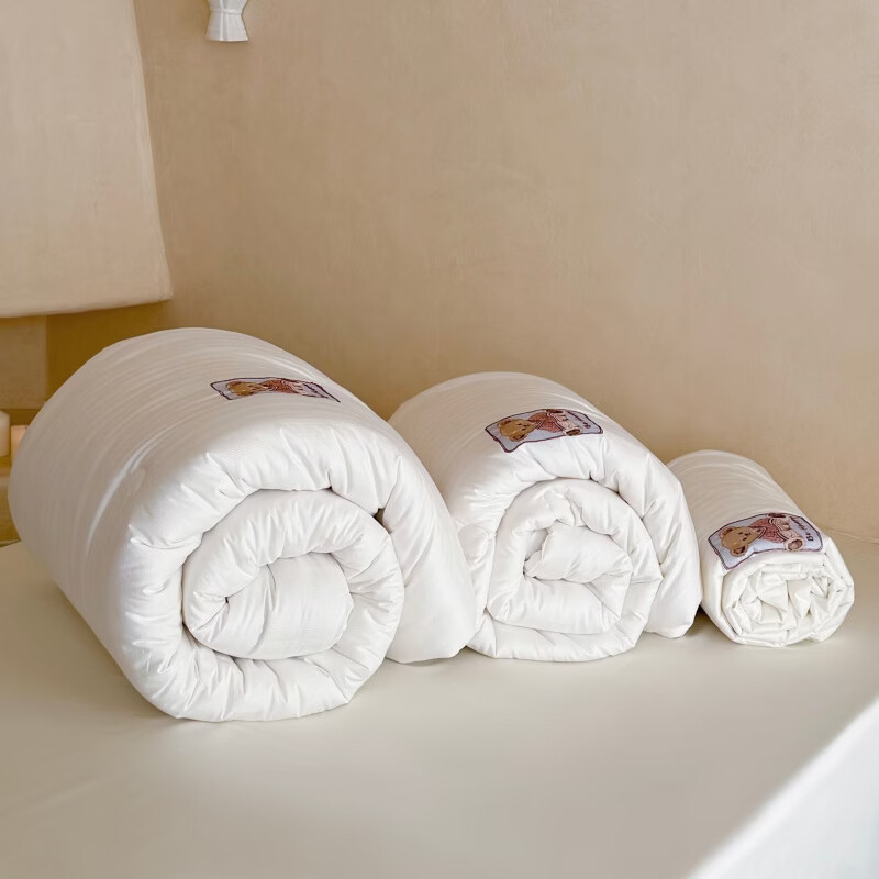 ROLAND LIVE全棉提花刺绣春秋被55%大豆纤维夏被单双人冬被A类床上用品被子 LB 全棉大豆被-小熊物语 夏被150cm*200cm【约2.2斤】