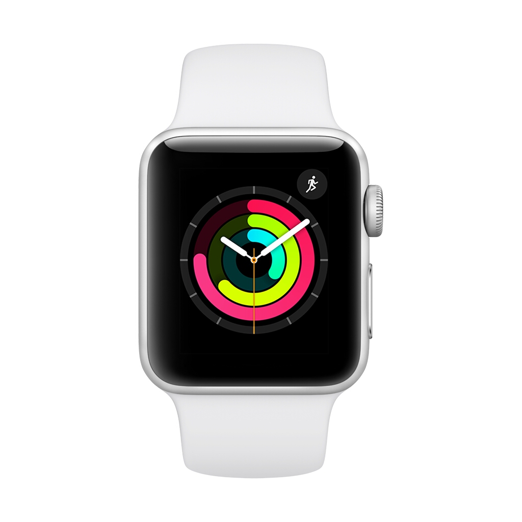 Apple Watch Series 3智能手表（GPS款 38毫米 银色铝金属表壳 白色运动型表带 MTEY2CH/A）