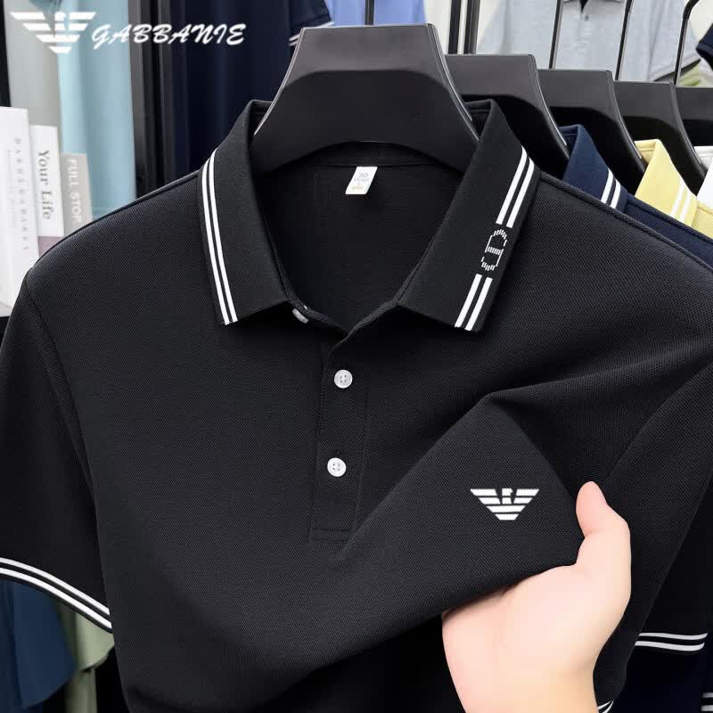 阿玛尼（ARMANI）正品男士夏季新款短袖polo衫纯色翻领商务休闲丝光棉t恤上衣高端 十大奢侈品男装国际一线品牌82610白色 XL 52_(适合体重130-150斤)