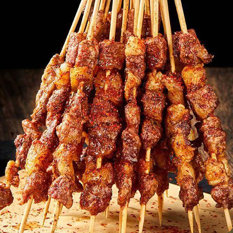 凘梦沅内蒙古苏尼特团建烧烤食材半成品羊肉串腌制烧烤套餐BBQ食材串串 烧烤季【羊肉串4斤/120串】 清真苏尼特乳羔羊