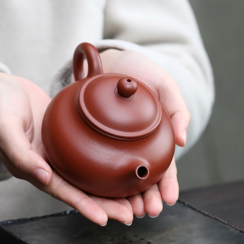 京峰阁 茶具套装 宜兴原矿全手工容天泡茶壶整套高档轻奢紫砂壶家用送礼 全手工容天紫砂壶套组【吴亚维】 6人饮 10件
