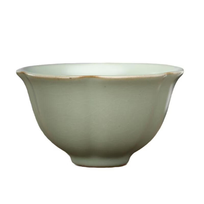 壹加壹汝窑主人杯可养品茗杯开片茶盏茶碗陶瓷功夫茶具汝瓷茶杯商 6个 哥窑装