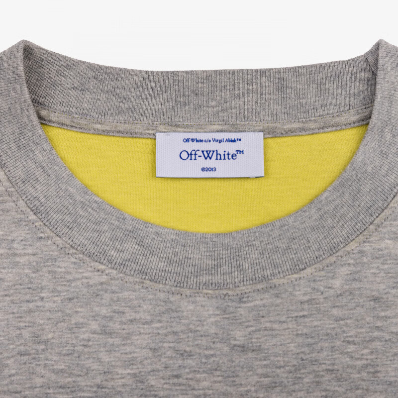 OFF WHITE™情侣装新款宽松短袖T恤休闲半袖男潮牌箭头印花运动上衣女 花灰 M
