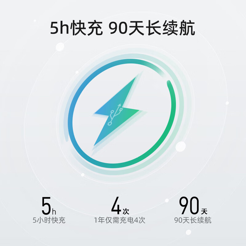 力博得（Lebooo）电动牙刷 全自动智能声波震动牙刷 男女情侣款 悦沁 雪顶灰
