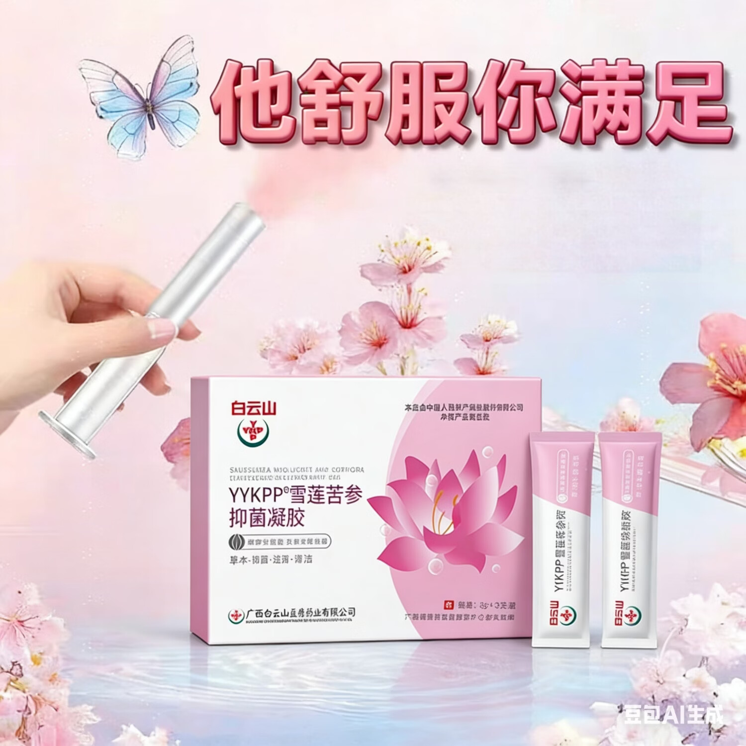 白云山妇科抑菌凝胶阴道炎宫颈炎医用私处专用细霉菌性白带外阴瘙痒保养 四盒20支【霉菌性阴道炎宫颈糜烂瘙痒异味护理凝胶】