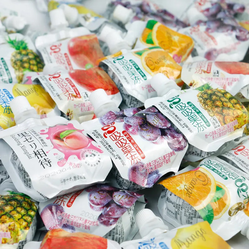 雪丽芙果汁吸吸冻多口味可吸果冻果汁果味0脂肪儿童解馋零食品休闲饮品 吸吸果冻混搭味4包/约360g【买两单发9包】