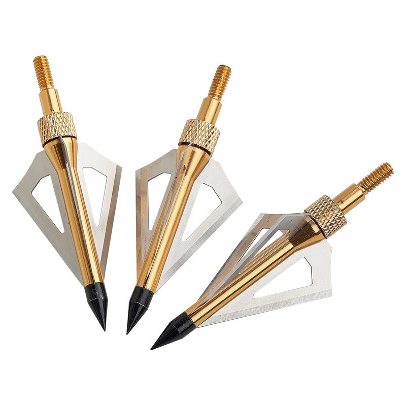 huwairen弓箭头射箭支野外猎箭复合反曲弓猎箭头射击 翡翠箭头 6支