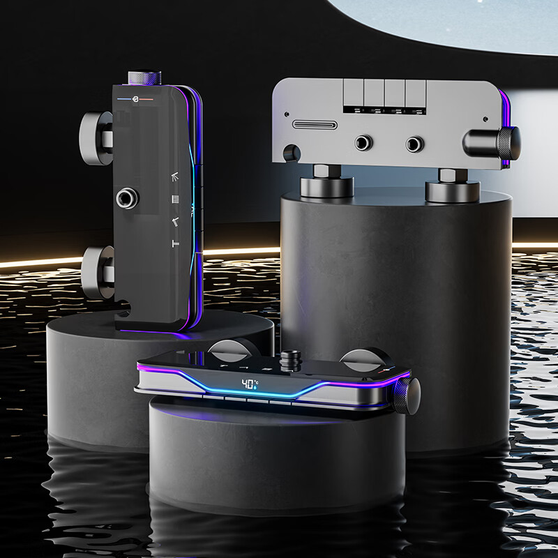 九牧(JOMOO)100%全铜花洒枪灰钢琴按键恒温花洒套装卫生间浴室增压淋浴喷头 雅白旗舰氛围灯恒温