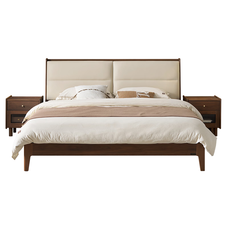 ȫ�ѼҾ�����ʽƤ���������������Ҹ߽Ŵ�˫�˴󴲼Ҿ�С������ߴ� ��ԭľɫ���߽ſ� 1.8��x2�� ��+���� 2739Ԫ