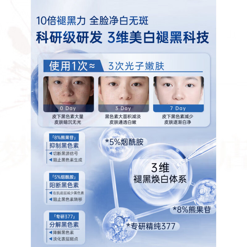 思亚希柔溪净美白祛斑霜烟酰胺补水保湿滋润去褐斑淡化色斑亮肤深层渗透 5盒 高倍美白 更透亮 官方直售