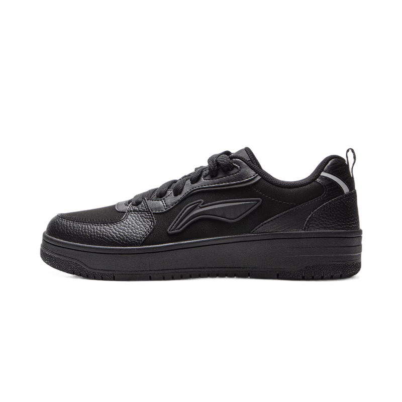 李宁天迹SOFT丨板鞋男鞋低帮小白鞋增高厚底回弹春夏季潮流复古运动鞋 黑色(341款)-5 42