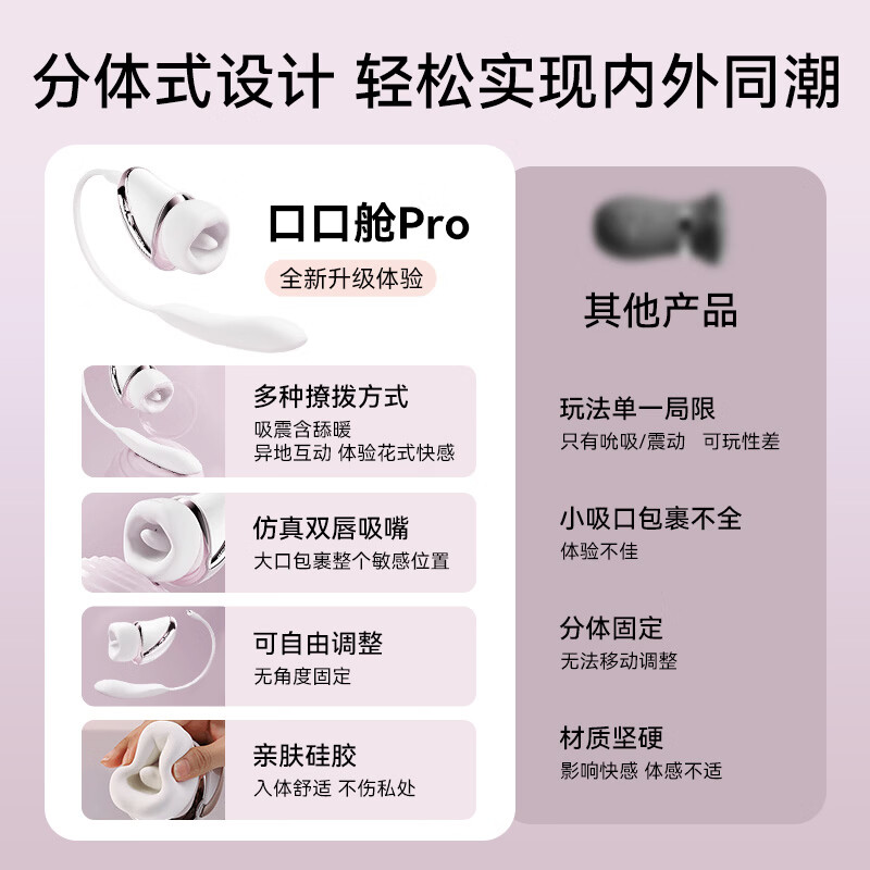 享要口口舱Pro按摩仪电动舌舔吮吸震动棒口口仓甜女生不入体秒潮玩具 口口舱pro+绑腿带+女神礼包+紫外线消毒盒 享要口口舱Pro按摩仪电动舌舔吮吸震动棒口口仓不入体