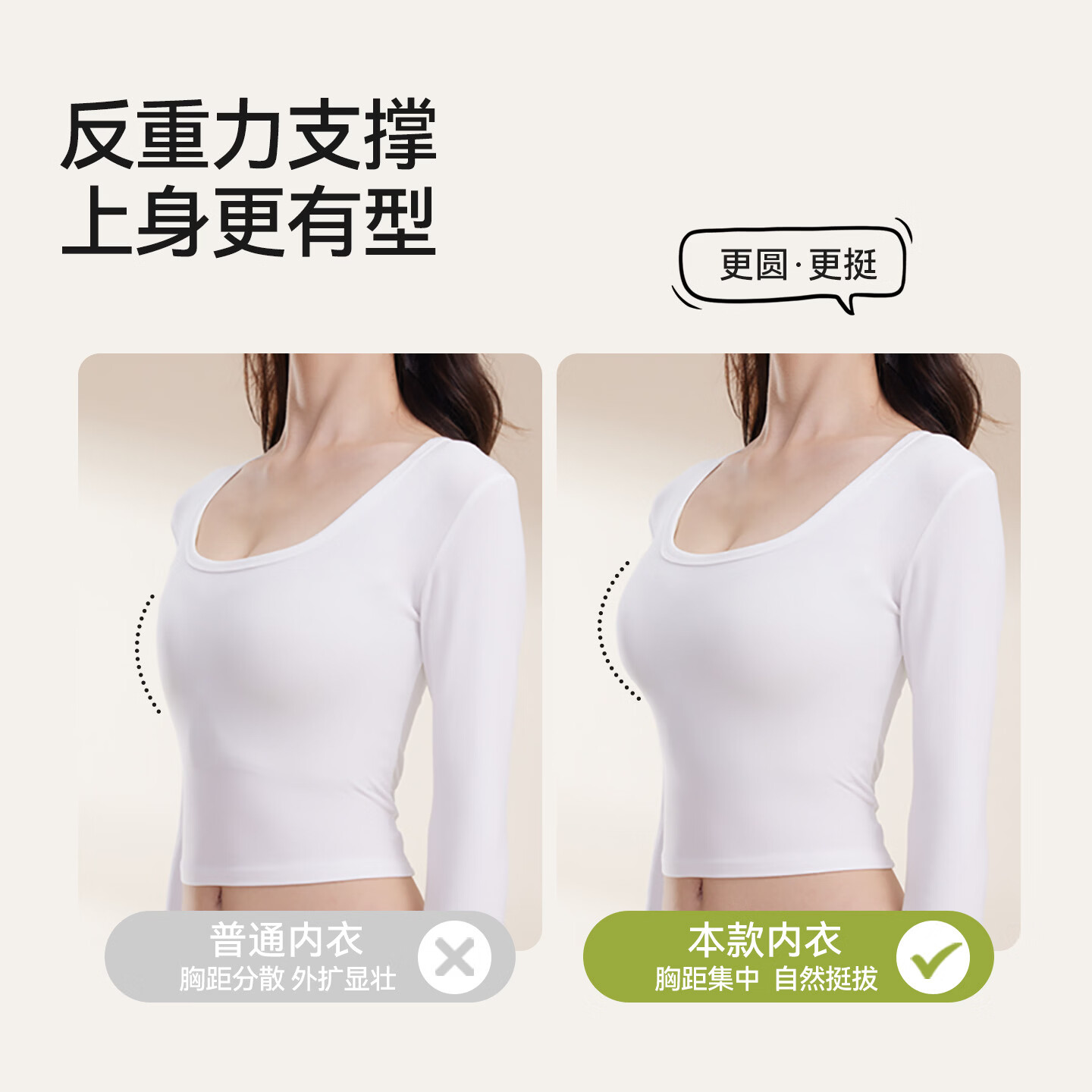 欧迪芬2026新款内衣女聚拢小胸显大软支撑提拉透气无钢圈美背无痕文胸罩 粉底液肤+烟灰兰 XL 【建议体重125-145斤】