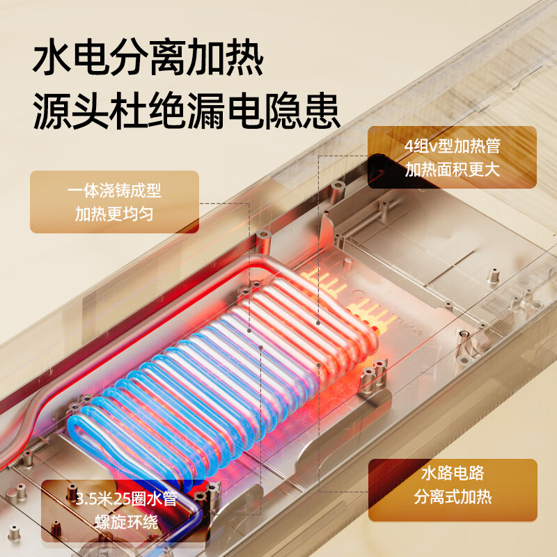 汉逊 集成热水器花洒一体机淋浴屏即热式沐浴洗澡机 8500W 【银色】五种出水+四重过滤