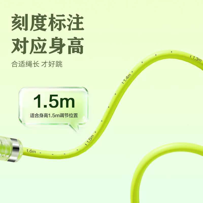 安踏（ANTA）双轴承儿童沙专业式跳绳学生幼儿园一年级小学生初学考试竞速比赛 元气绿【双轴承透视版】