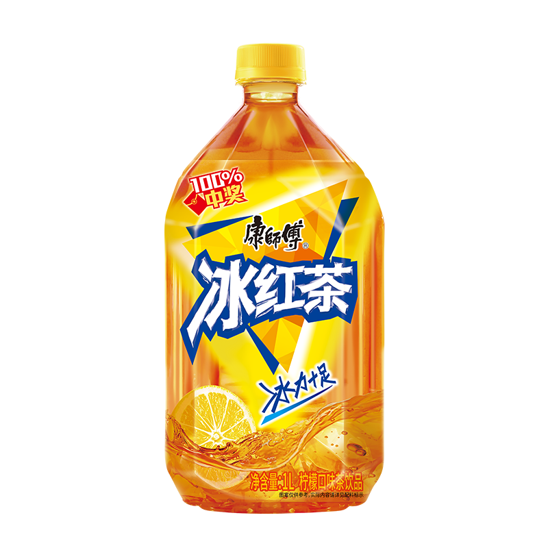 康师傅冰红茶 柠檬味茶饮料 整箱量贩装家庭聚餐 1L*12瓶 热门商品 1l*12瓶