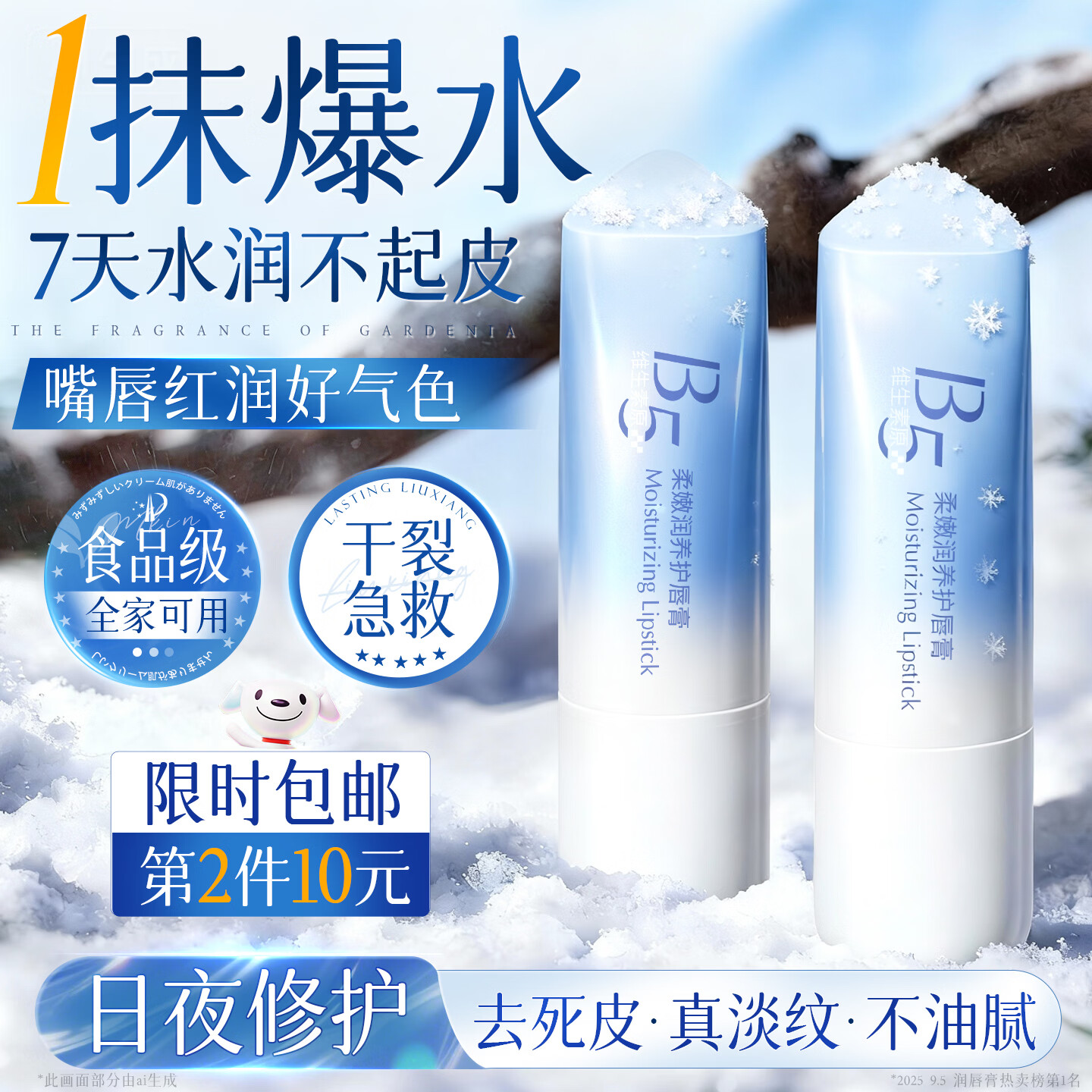 维特丝凡士林润唇膏男女士保湿滋润嘴唇儿童修护唇炎防干裂去死皮淡唇纹