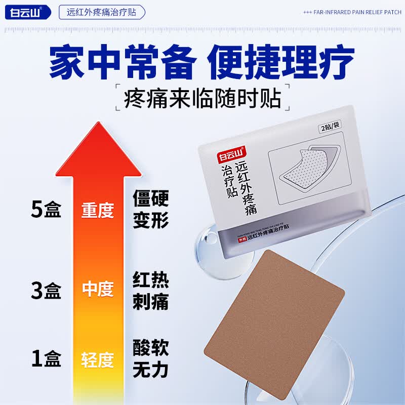 白云山膝盖贴疼痛专用膏贴远红外治疗贴膝盖积液关节炎滑膜炎膝盖热敷贴 【3盒 周期装】重度膝盖疼痛专用 膝盖疼痛专用贴&多地物流次日送达