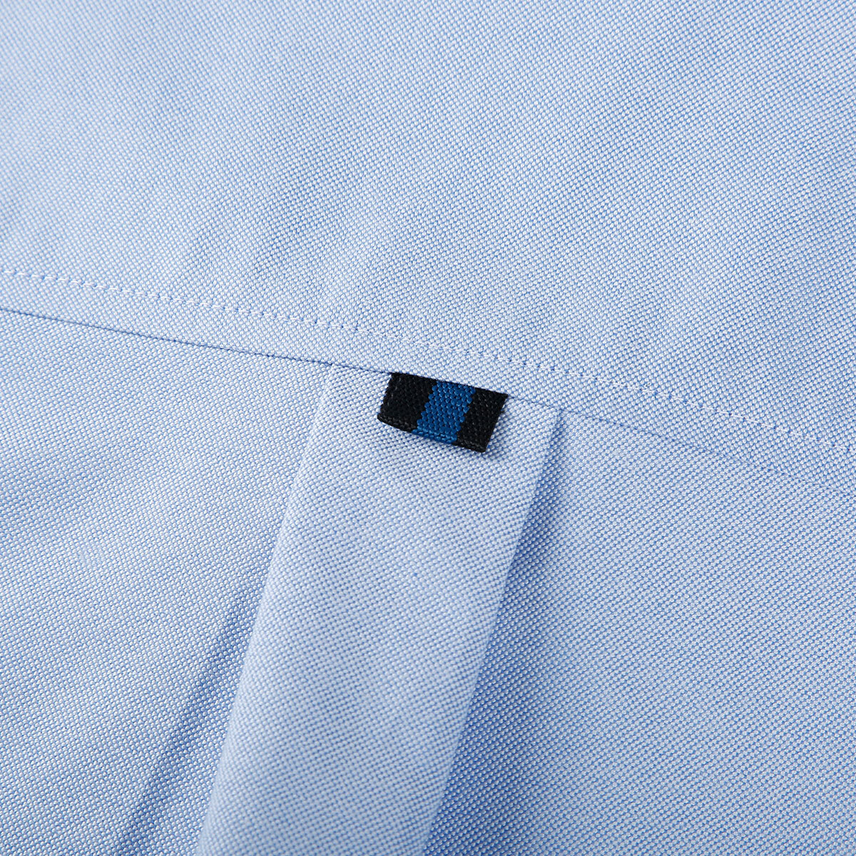 才子（TRIES）男士纯色牛津纺衬衫休闲商务两穿高级质感绵柔耐穿长袖衬衣 蓝色 XL (175/92A)