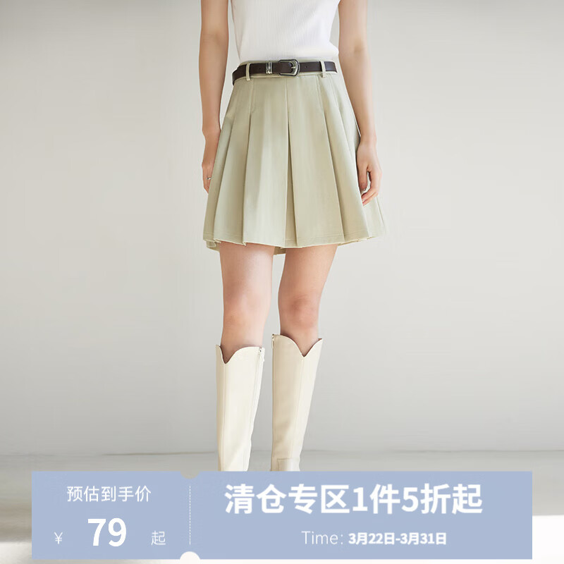 独束大码女装简约休闲时尚套装女春新款外套半身裙气质MIU套装穿搭 半身裙 M (尺码：1) (尺码：1)