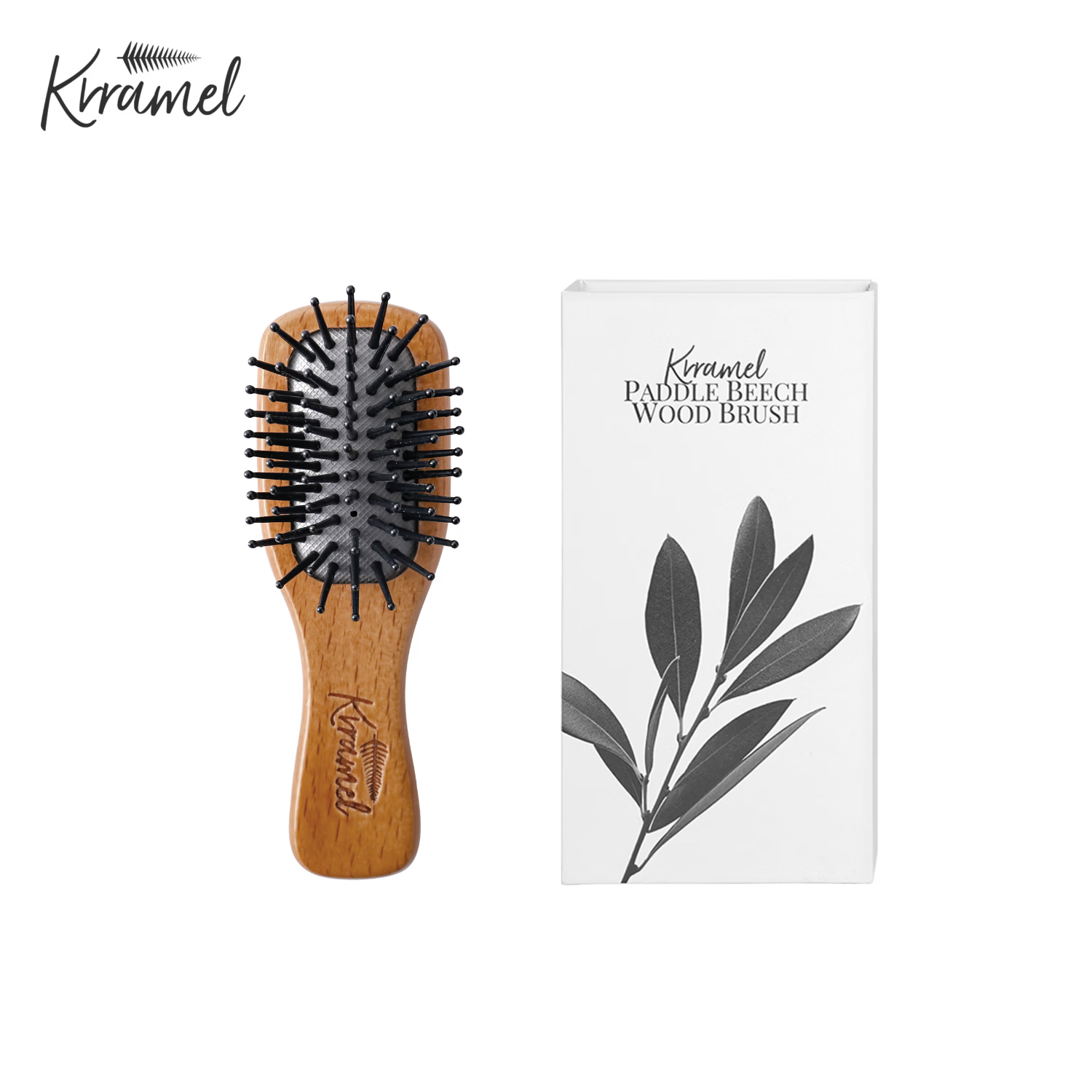 KRRAMEL便携高级感护发养发迷你小梳子气垫按摩梳蓬松颅顶儿童专用 【自然色】迷你梳