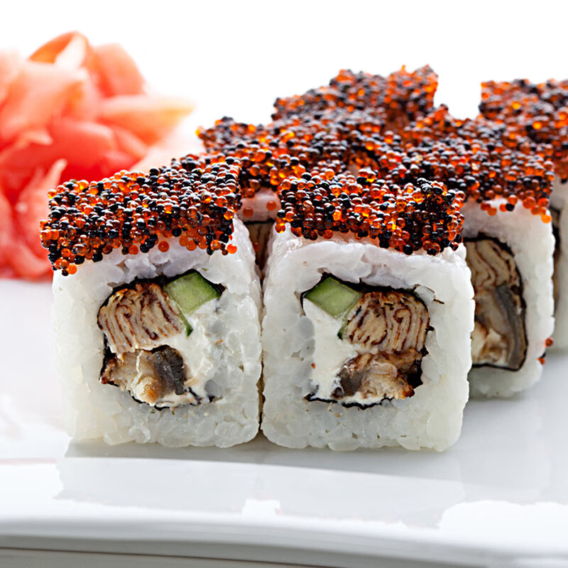 禾澹寿司专用鱼籽黑色寿司食材配料即食蟹子蟹籽中粒新鲜黑鱼子酱400g