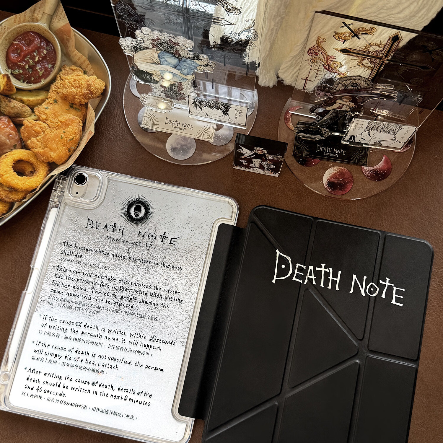 米黛蕾死亡笔记平板壳海贝20268新款雪花流沙适用11保护槽567保护套亚克力9 雪花流麻壳【死亡笔记】自带笔槽双层亚克力防弯升级 iPad7/8/9(10.2英寸)