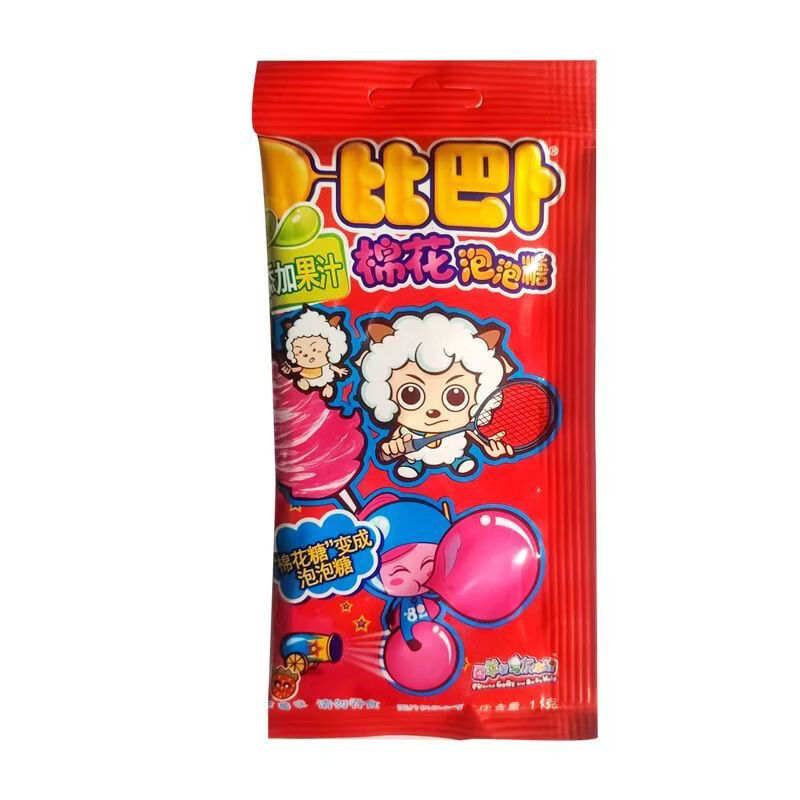 阿尔卑斯比巴卜棉泡泡糖11每水糖果网红怀旧休闲小零食 棉泡泡糖草莓味 11gx121整盒