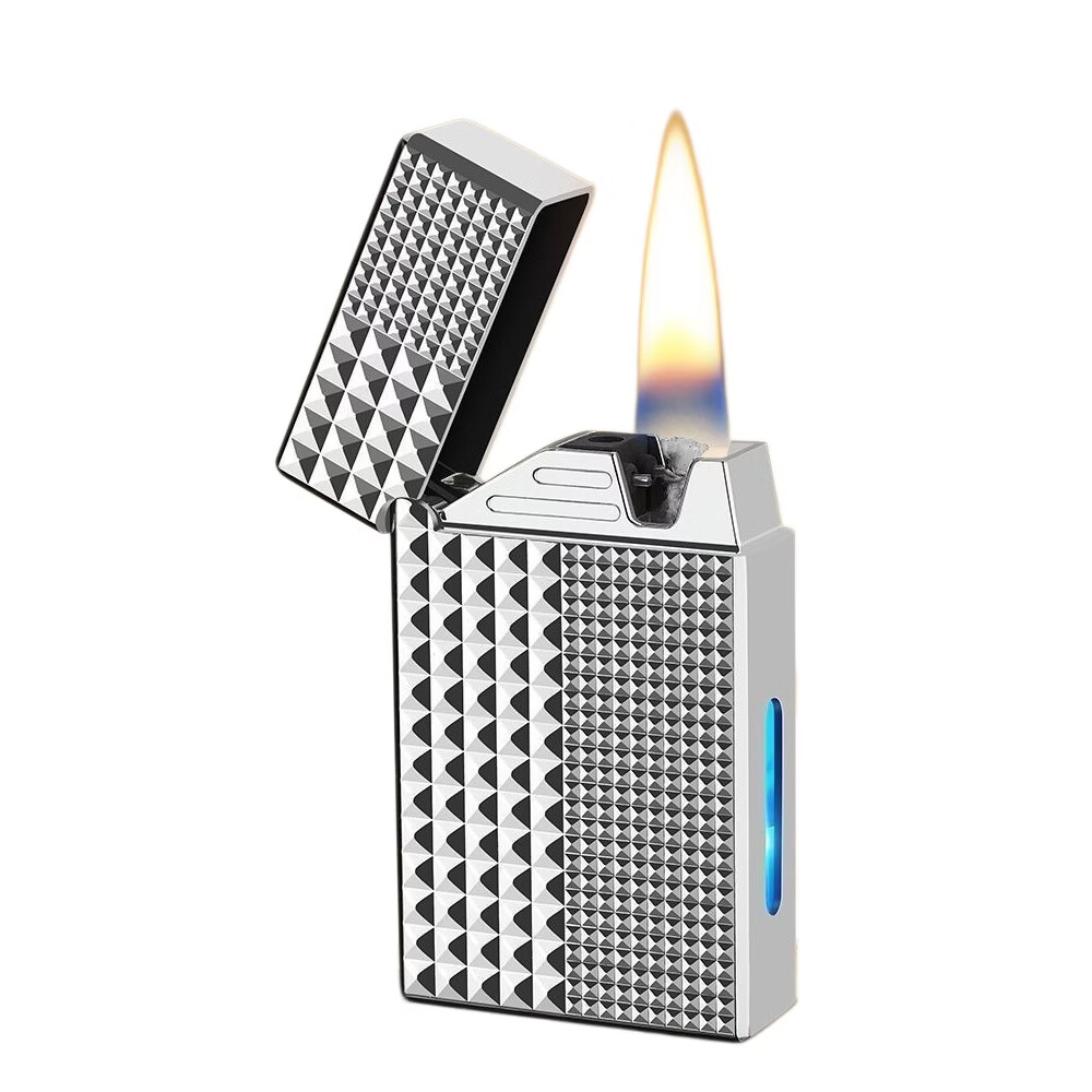 【巴黎钉】复古高档感应声控打火机金属耐磨油电混合高档礼盒包装 【2瓶】30ML煤油 单机