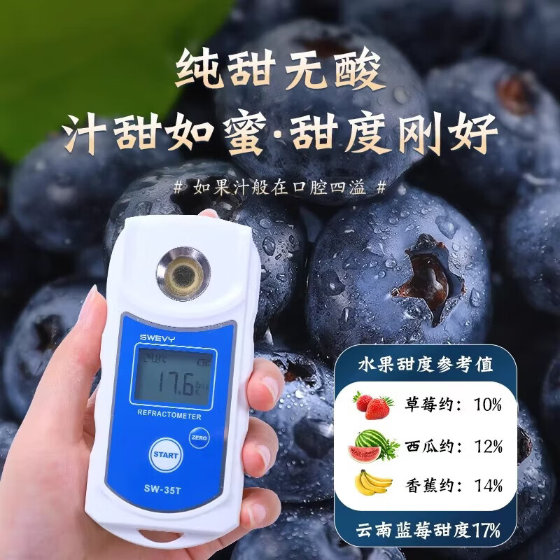 京典光年新鲜蓝莓鲜果 鲜水果蓝莓现货空运到家 100g*6盒装【15mm+】