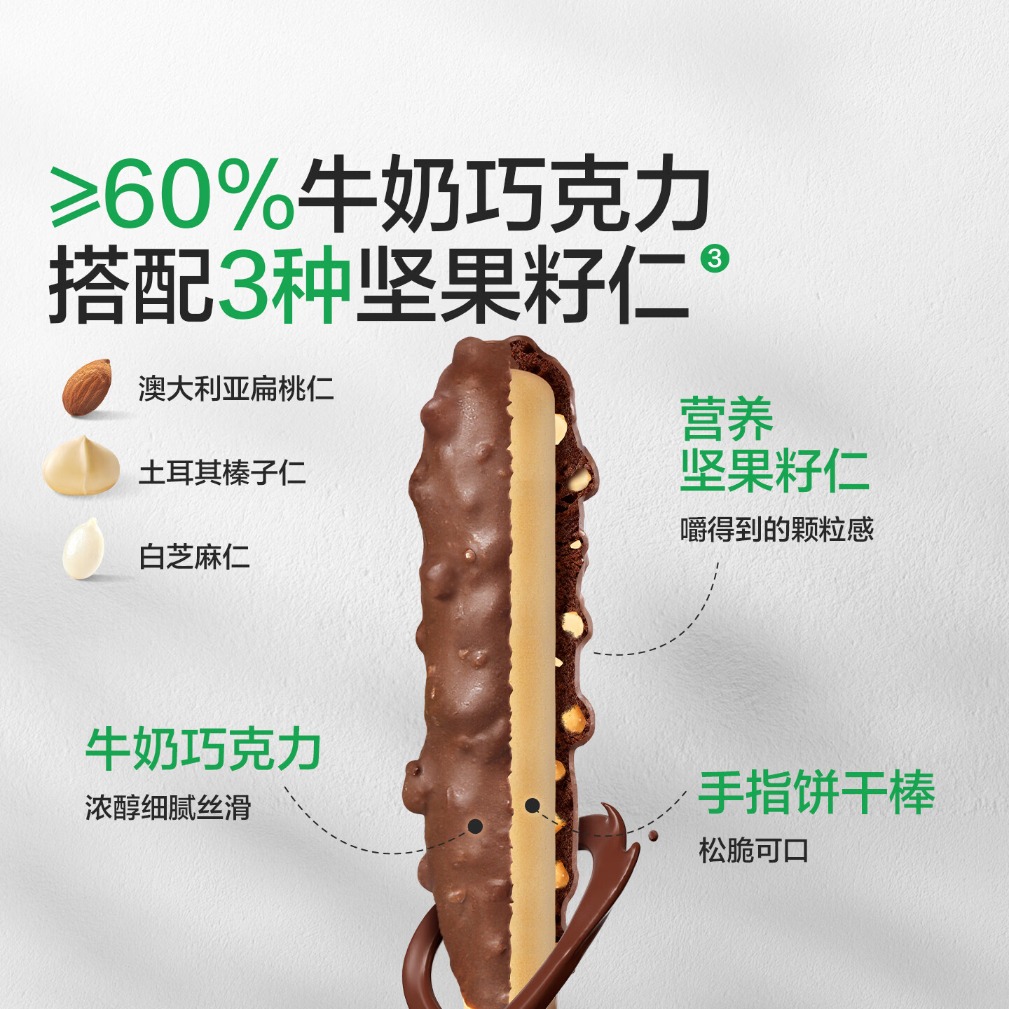 宝宝馋了 饼干儿童零食核桃饼干高钙牛奶手指棒享36个月1岁以上宝婴儿食谱 巧脆筒108g+巧克力棒63g