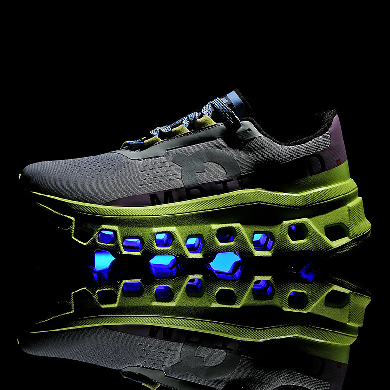 品牌断码运动鞋透气网面跑步鞋轻量舒适潮流怪兽鞋缓震男士休闲鞋 NZ-紫灰绿 43