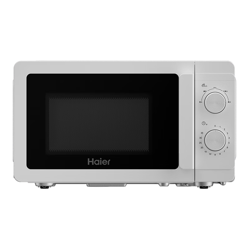 海尔（Haier）快捷微波炉 360°转盘加热 旋转操作易洁内胆 家用小型 老人适用 HW-M20T1W 厨房电器