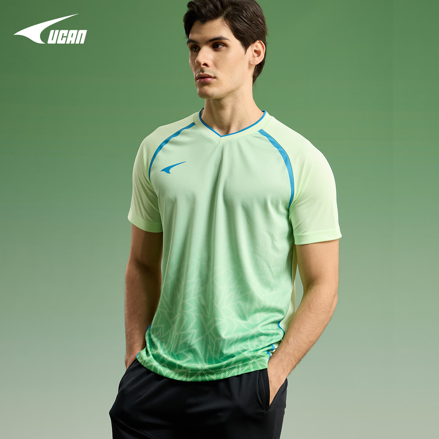 锐克速干短袖运动t恤男2026年春季新款透气训练服健身跑步上衣休闲T恤 糖果粉 2XL