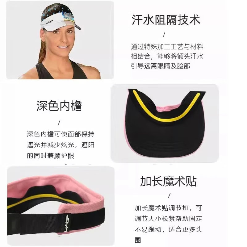 HALO HEADBAND美国halo专业马拉松空顶帽跑步防晒导汗帽无顶遮阳帽男女网球帽子 海军蓝升级版 【加长帽檐+可插眼镜】 适合头围:53-60cm