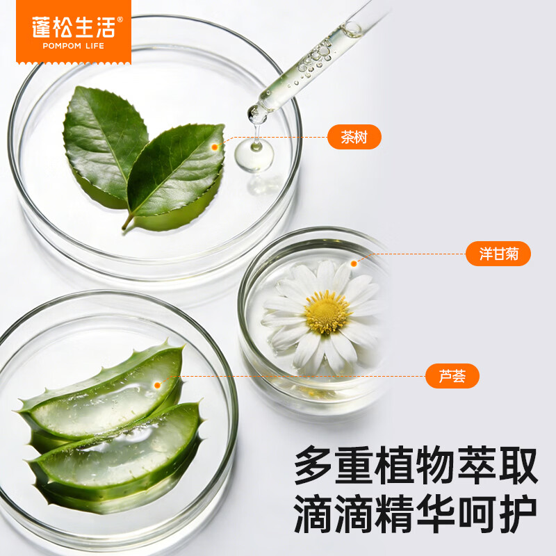 蓬松生活湿厕纸卫生湿巾家用实惠装女性私处擦屁屁湿手纸可冲厕纸便携 经典 80抽*3包