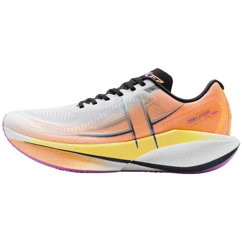 特步360X2.0竞训体考跑鞋男女碳板入门鞋减震稳定推进舒适透气运动鞋 新荧光绿/数字青【男】 43