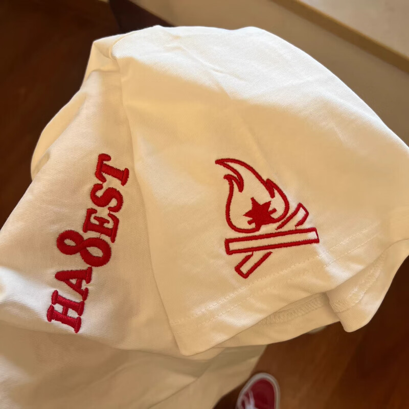 重磅字母小火苗短袖T恤男女夏季纯棉半袖潮流美式情侣上衣男装 黑色 3XL 【推荐165-180斤】