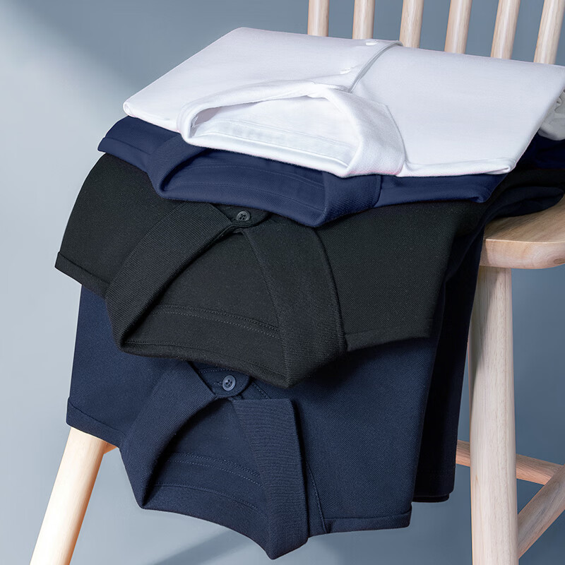 罗蒙（ROMON）正品翻领短袖 Polo衫男士夏季透气上衣服商务休闲经典纯色百搭t恤 彩蓝色 5XL 建议205-230斤